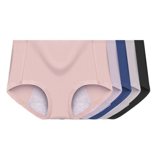 

women's panties 3pcs/set high waist leakproof women menstrual breathable cotton girls physiological pants sanitary period underwear, Black;pink