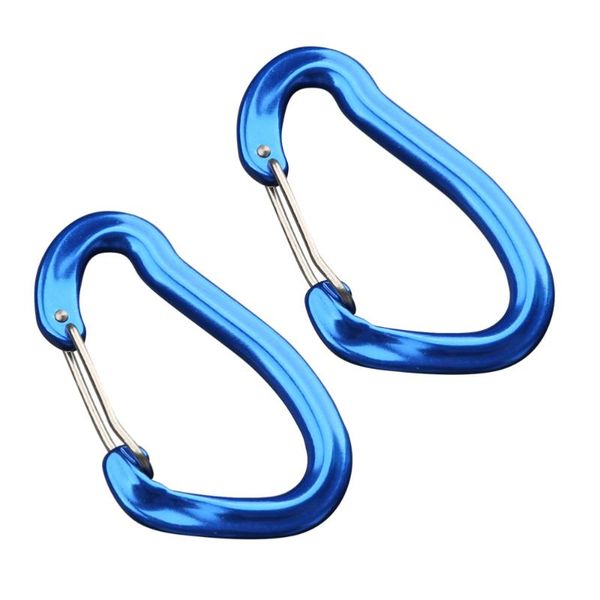 

cords, slings and webbing pcs d shaped carabiners heavy duty buckle multifunction hooks climbing accessories for camping hiking (blue)