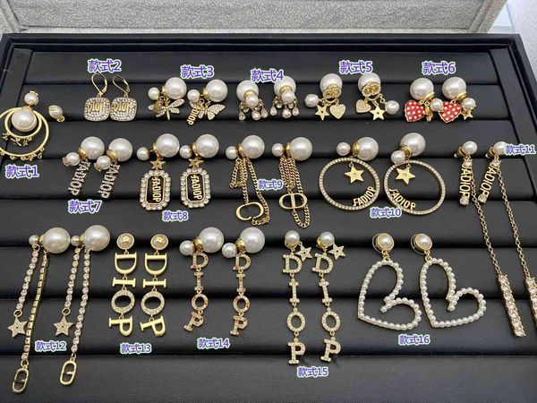 

designer jewelry family pearl earrings net red earrings, Golden