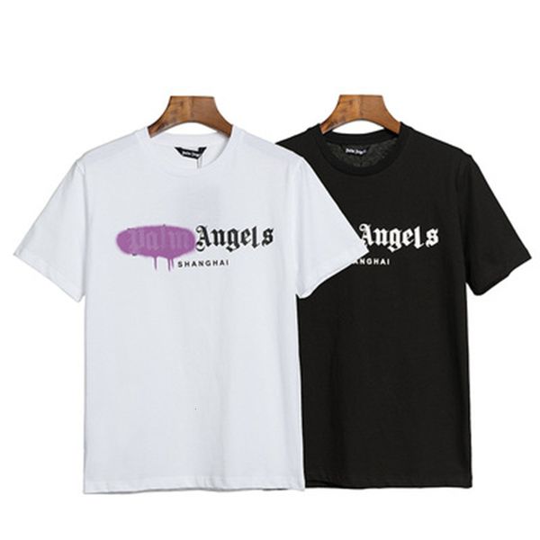 

chao brand spray, letter printing, short sleev, spring summer tide cards, men's women's casual leisure t-shirt tide., White;black