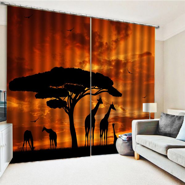 

beautiful p fashion customized 3d landscape curtains 3d curtain printing blockout polyester