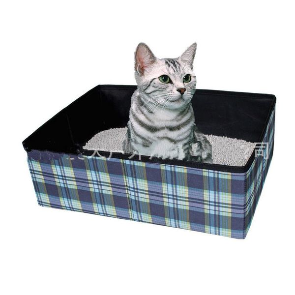 

cat beds & furniture pet outdoor folding waterproof litter box toilet oxford cloth