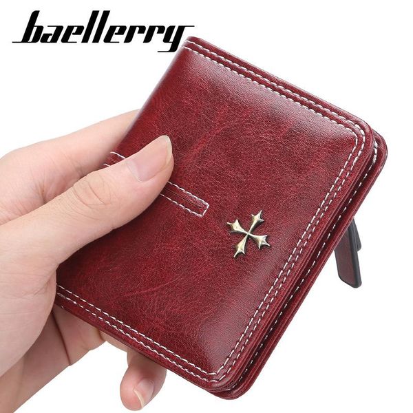 

wallets baellerry women purse money bag designer wallet pu short 2021, Red;black