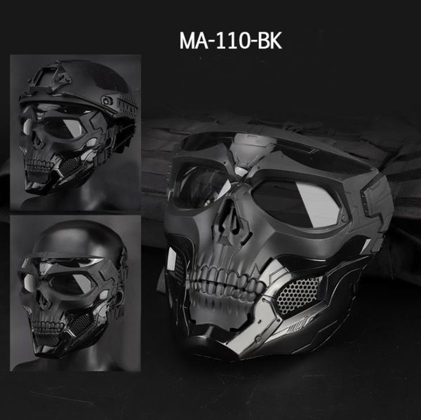 

direct selling halloween mask party toy game skull tactical equipment with fast solid color