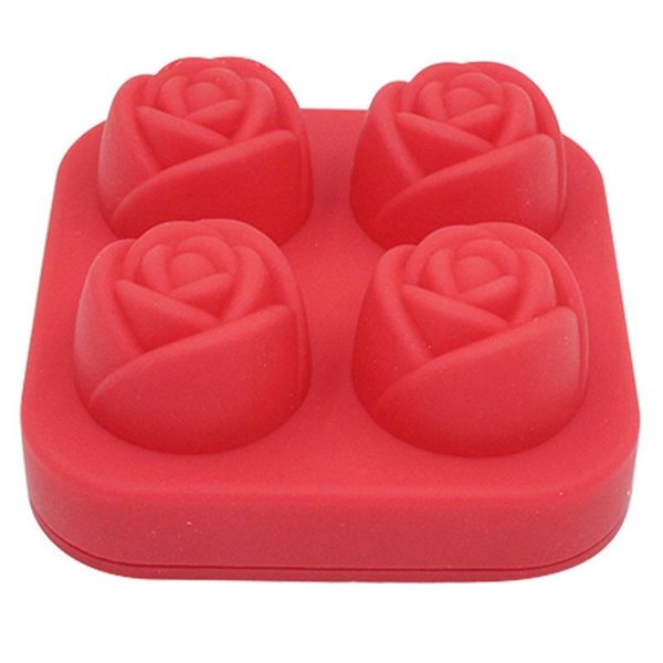 

baking moulds justdolife 1pcs ice cube tray 3d rose silicone mold diy maker use cool whiskey wine kitchen tools pudding cream