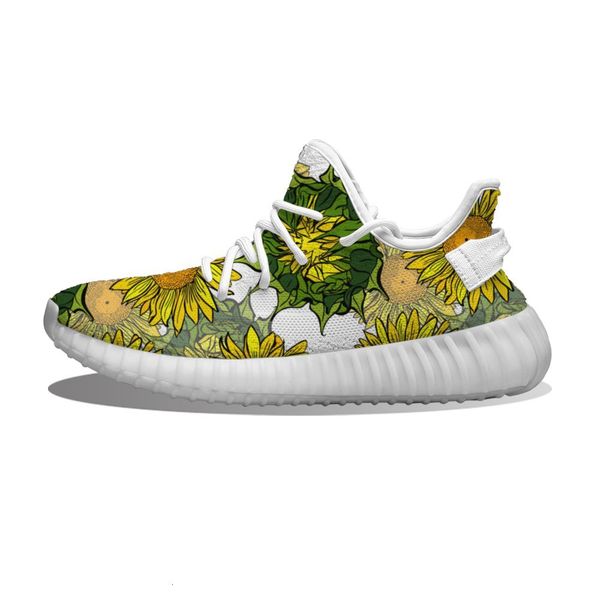 

diy custom sunflower and bud running sho mh printed mens womens trainers outdoor sports sneakers