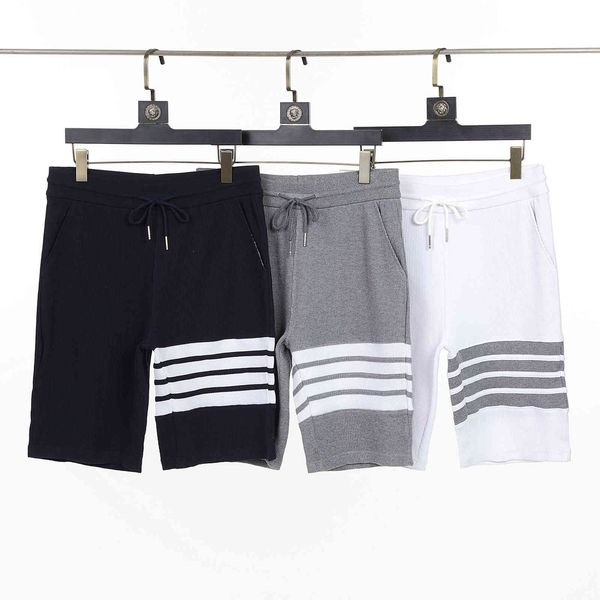 

fashionable shorts trendy brand tb waffle summer men's and women's same pant, White;black