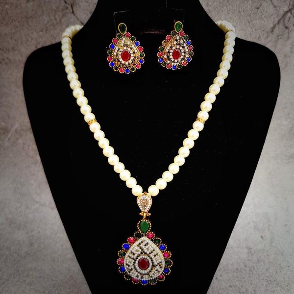 

earrings & necklace classic feminine style handmade beaded pearl alloy and necklaces, elegant, fashionable elegant banquet accessories, Silver