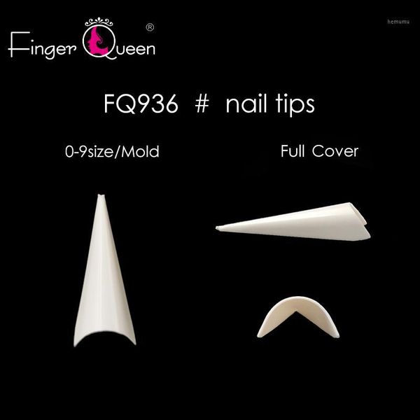 

fingerqueen 500pcs transparent/white/natural long stiletto pointy artificial fake half cover false hand french nails tips fq9361, Red;gold