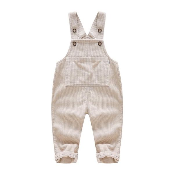 

trousers 1-4years boy girl's suspenders pants, children's solid color corduroy straps long pants with big pocket, Blue
