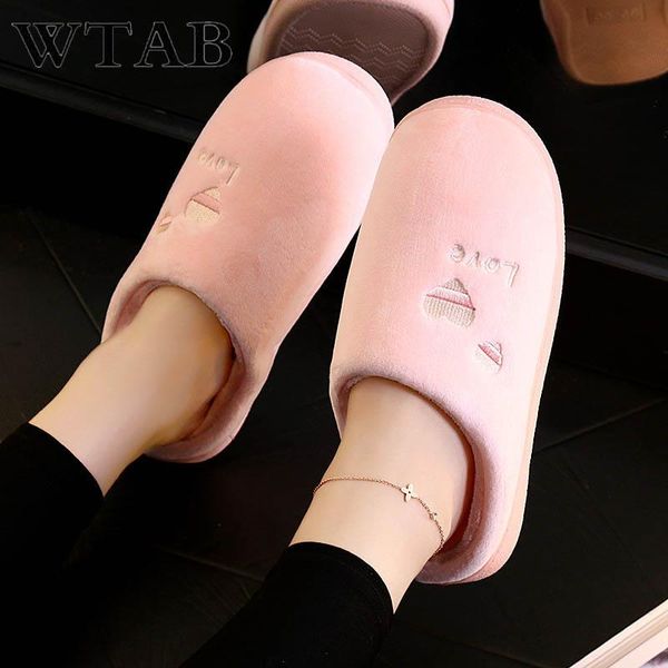 

slippers non-slip women warm home winter female shoes cotton soft house thicken ladies indoor plush slipper floor, Black