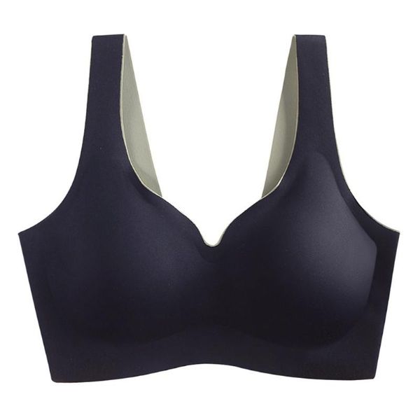 

bras women latex comfort gathers underwear -proof pad seamless cooling push up est, Red;black