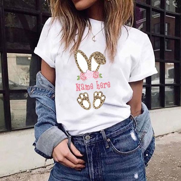 

easter women t shirt kawaii cartoon print white t-shirt loose plus size short sleeve tshirt pullover camiseta feminina women's