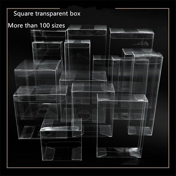 

gift wrap 50pcs transparent clear candy box square pvc chocolate bags boxes christmas wedding favor party event decoration