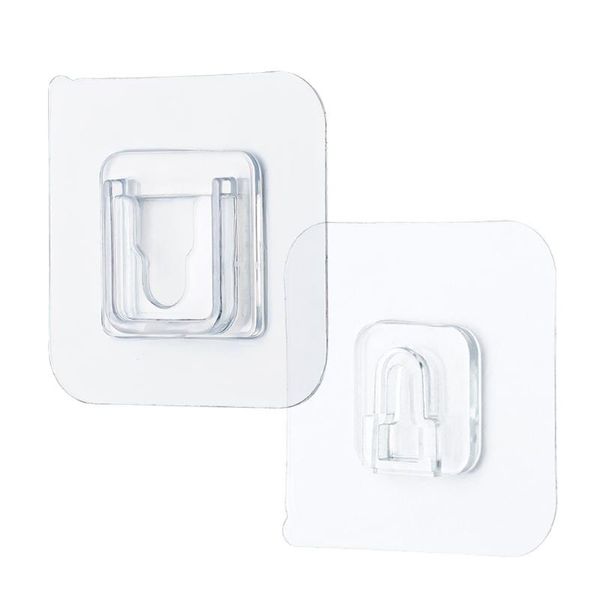 

5/10pcs double-sided adhesive wall hooks hanger strong transparent suction cup sucker storage holder for kitchen bath & rails