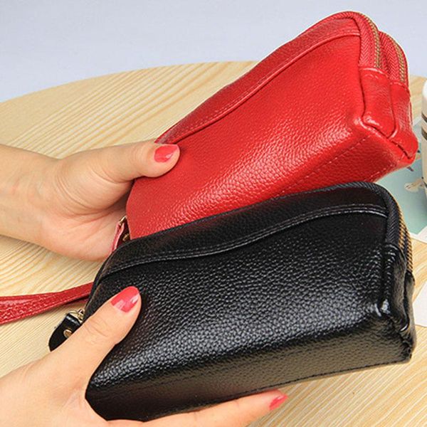 

wallets purse women's wallet female card holders cellphone pocket pu leather women money bag clutch bags 2021, Red;black