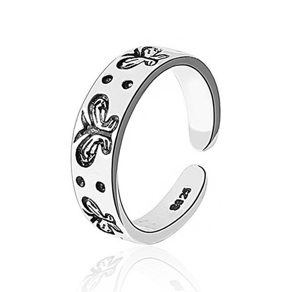 

cluster rings retro simple design butterfly opening ring elegant lady wedding silver color jewelry fashion girl birthday party gift, Golden;silver