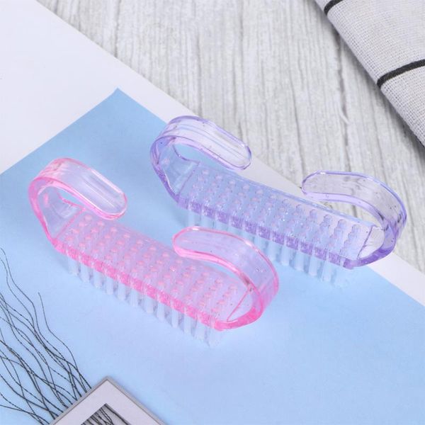 

nail brushes 4pcs handle brush hand scrubbing cleaning (random color), Yellow
