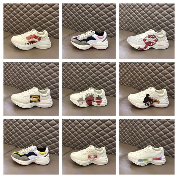 

mens women classic casual shoes sneakers vintage platform print multicolor letter trainer sneakers chaussures strawberry designer outdoor sp