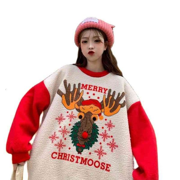 

women's sweaters suÃ©ter feminino grande de natal, blusas soltas japonesas com manga longa, escolares da moda para meninas e alÃ§as, py34, White;black