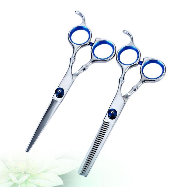 

hair scissors 1 pair blue haircut 6 inches barber shears hairdressing styling tools teeth scissor and straight