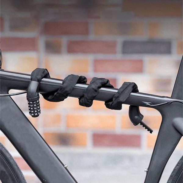 

bike locks bicycle accessories mountain road password lock electric motorcycle anti-theft black padlock