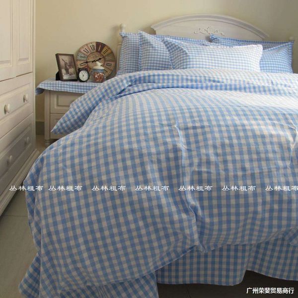 

thickened cotton old coarse cloth sheet single quilt cover pure pillow case bedding 1.51.8 cool in summer