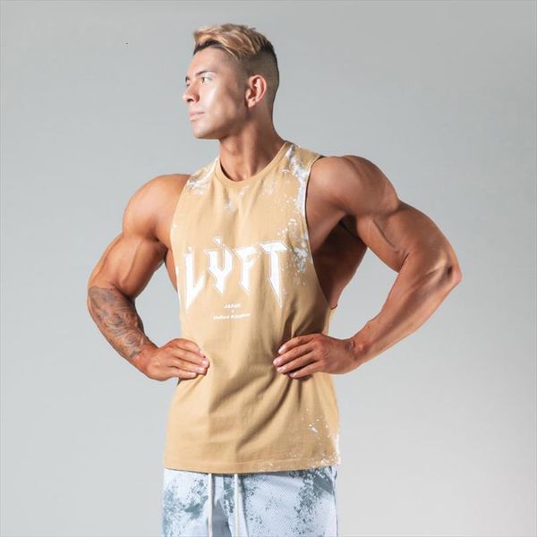 

summer cotton mens vest streetwear casual sportswear fashion wide shoulder round neck sleeveless, White;black