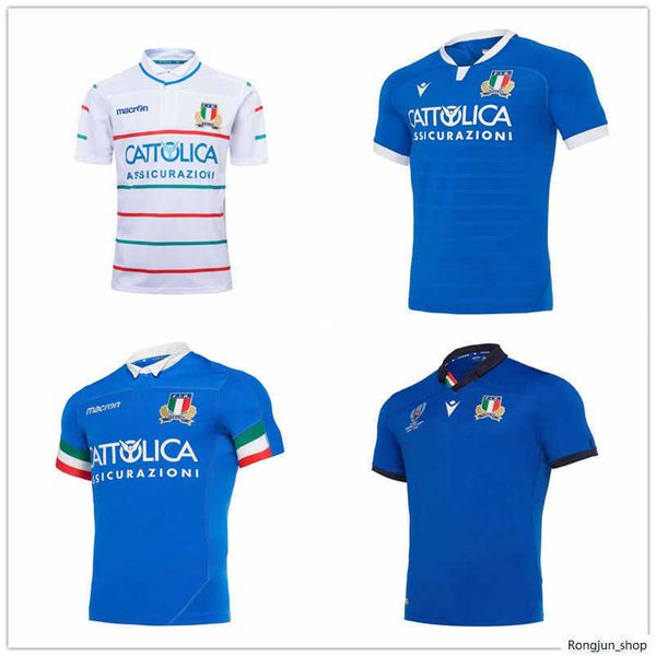 

italy home blue nice rugby jerseys shirt italia national team abbigliamento da calcio league jersey, Black;gray