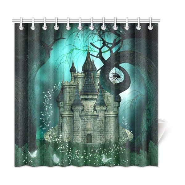 

xiucoo magical fantasy castle home bath decor polyester fabric shower curtain bathroom sets 72 x 72 inches