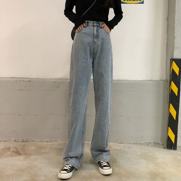 

ladies'button-down leg women's pants knot spring jeans 2021 waist high zip, Blue