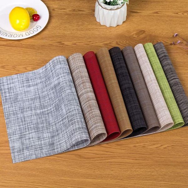 

dishes & plates pvc non-slip waterproof no-wash environment-friendly heat insulation mat western table plate bowl cup
