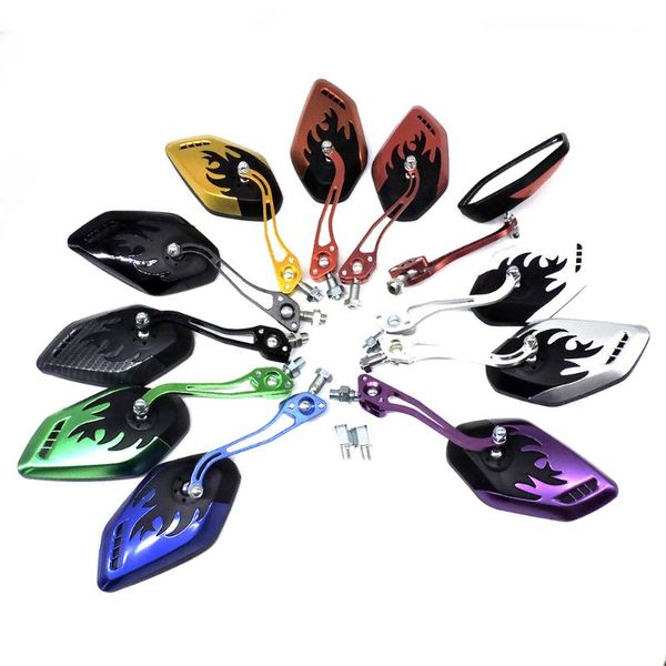 

motorcycle mirrors rearview mirror modified universal e-bike flame reversing