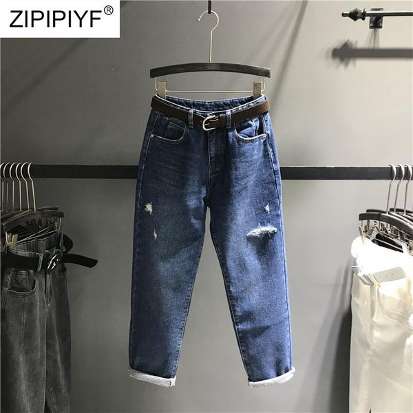 

women's jeans fashion for women high waist stretch denim pants female slim trousers casual lady loose k510, Blue