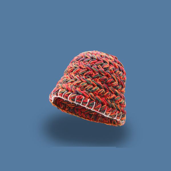 

iu li zhien's same autumn winter neon color wool cold is good to match with flanging basin hat ear protection, Black;white