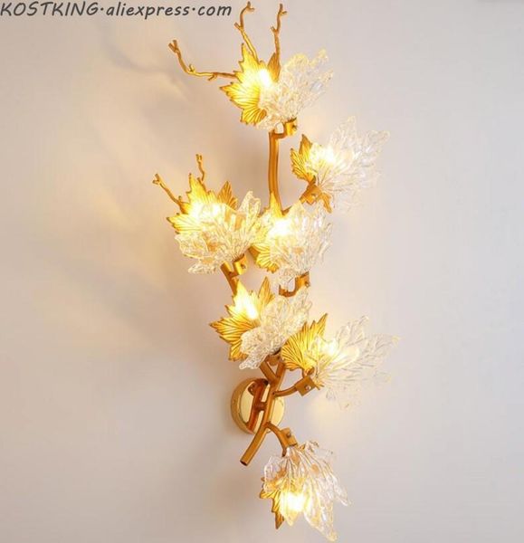 

wall lamp modern crystal designer light luxury creative gold living room el decoration led