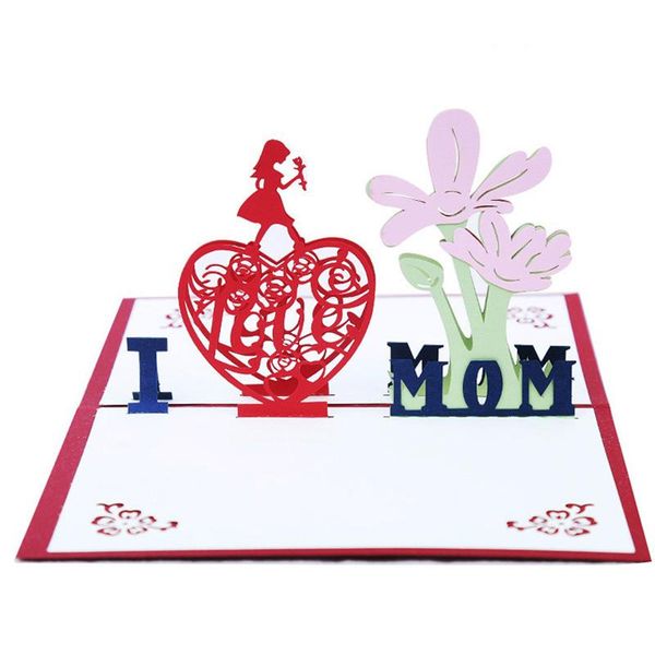 

greeting cards 3d up thank you mothers day gift birthday card hollow handmade laser cut stereo postcard