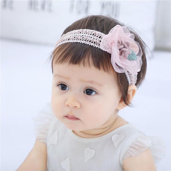 

hair accessories 2021 baby flower headband kids band girl headdress princess floral headbands pography props, Slivery;white