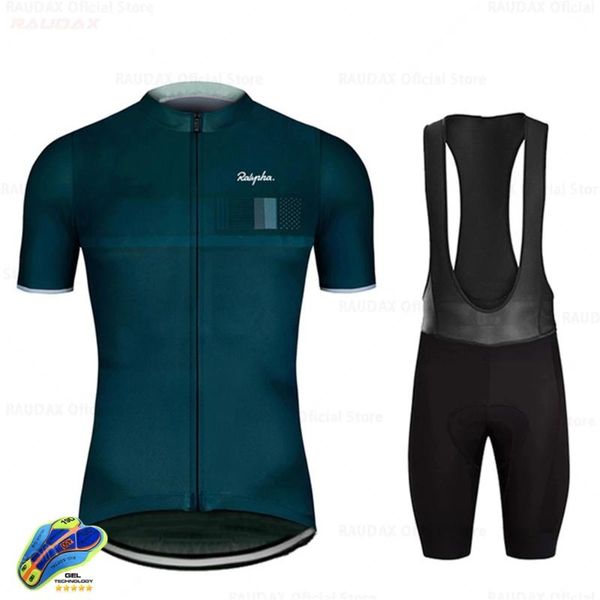 

racing sets raudax men's clothes wear better rainbow pro team rx cycling jersey short sleeve clothing summer road bike, Black;blue
