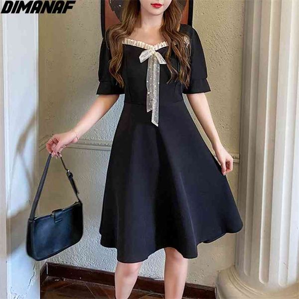 

plus size dress women party japanese french summer lace korea loose vintage evening black casual 4xl 210531, Black;gray
