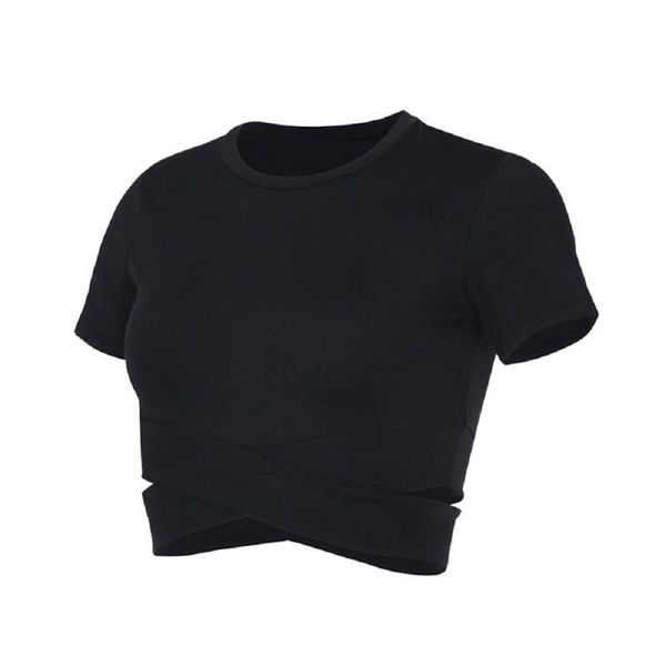 

women's t-shirt 2021 short sleeve breathable women crew neck crop casual solid color and sports wear outdoor exercise clothes, White