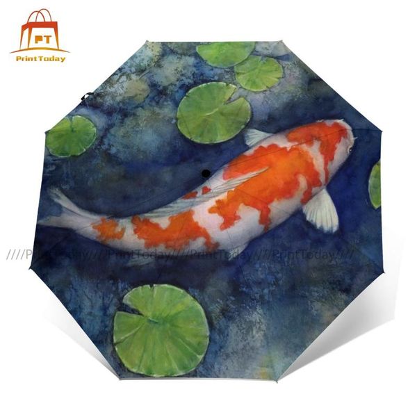 

umbrellas fish umbrella colorful uv protection automatic print reinforced car
