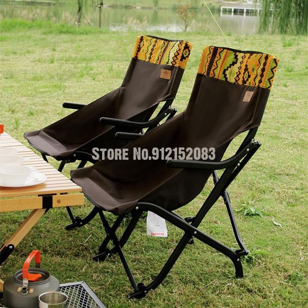 

camp furniture outdoor folding chair lunch break recliner back fishing leisure aluminum beach
