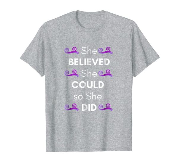 

she believed she could so she did t shirt, White;black