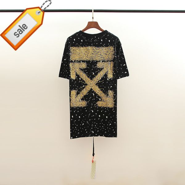 

summer 2021 white off nstyle new fireworks splashing print series oversized short sleeve t-shirt, White;black