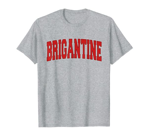 

brigantine nj new jersey varsity style usa vintage sports t-shirt, White;black