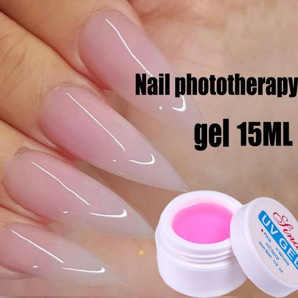 

3 colors nail art ptherapy glue acrylic liquid uv gel extension gels 3d nails tools arts accessories 15ml 0828, Red;pink