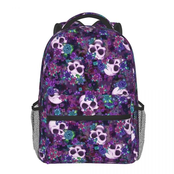 

designer bags flowers skulls backpack men women school bags teen travel rucksack large capacity