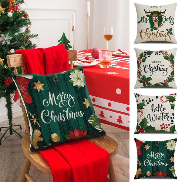 

cushion/decorative pillow 45*45cm christmas cushion cover pillowcase sofa cushions cases cotton covers home decor xmas for