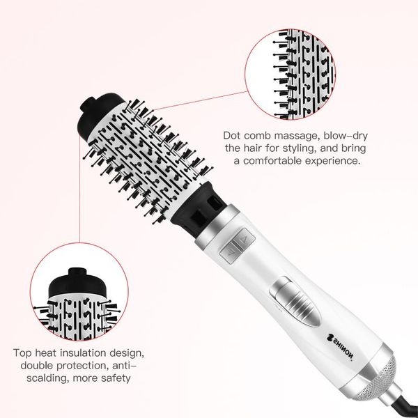

electric hair brushes 2 in 1 multifunctional styling tools curler hairdryer rotational curling comb professinal dryer brush salon blow